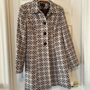 Vintage C.R. Sportswear Wool Peacoat | Brown & Beige Chic | Classic Winter